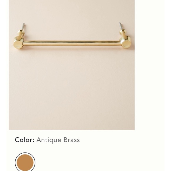 Anthropologie Hammered Brass Handle Extra Large NIB - Picture 4 of 13